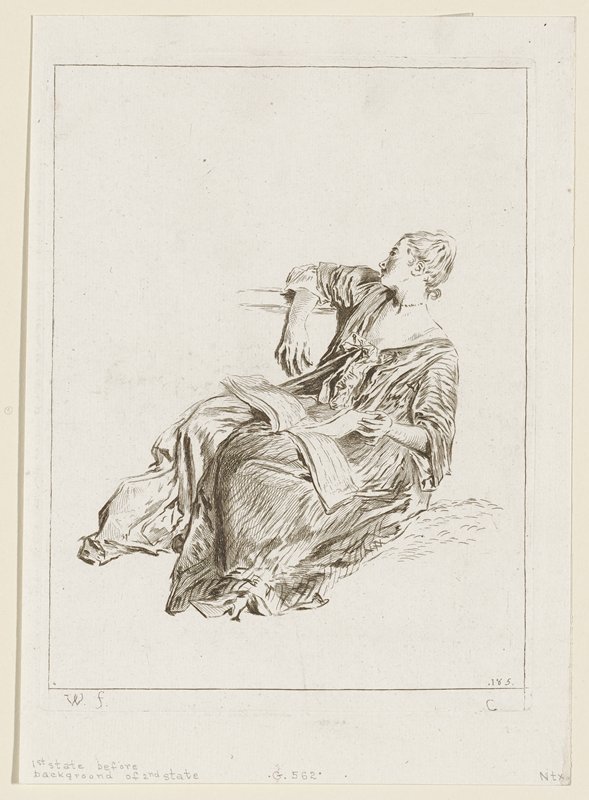 Costume Plate No. 185, Antoine Watteau, 18th century