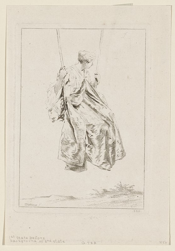 Costume Plate No. 340, Antoine Watteau, 18th century