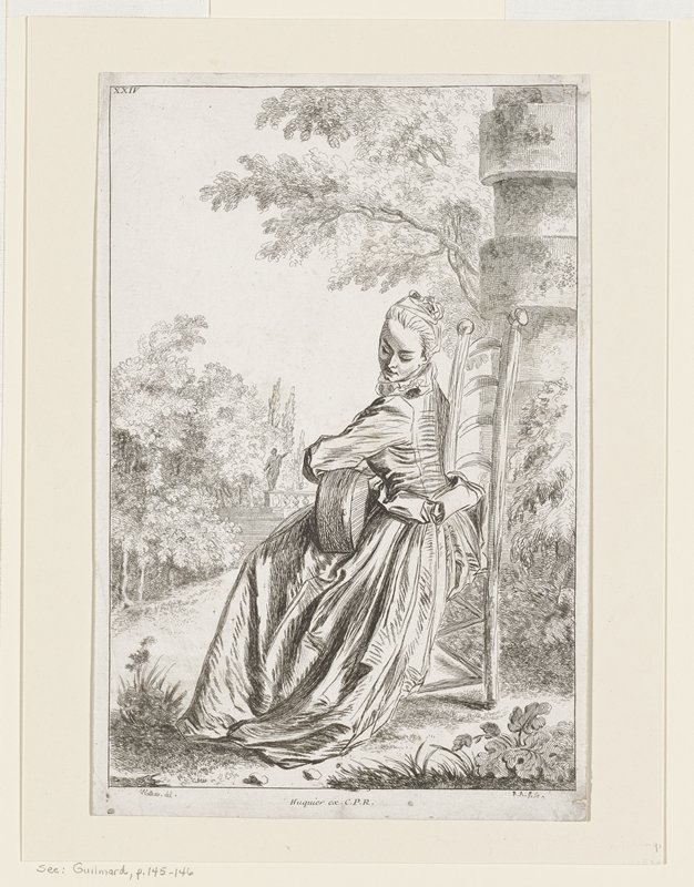 Costume Plate XXIV, Antoine Watteau, 18th century