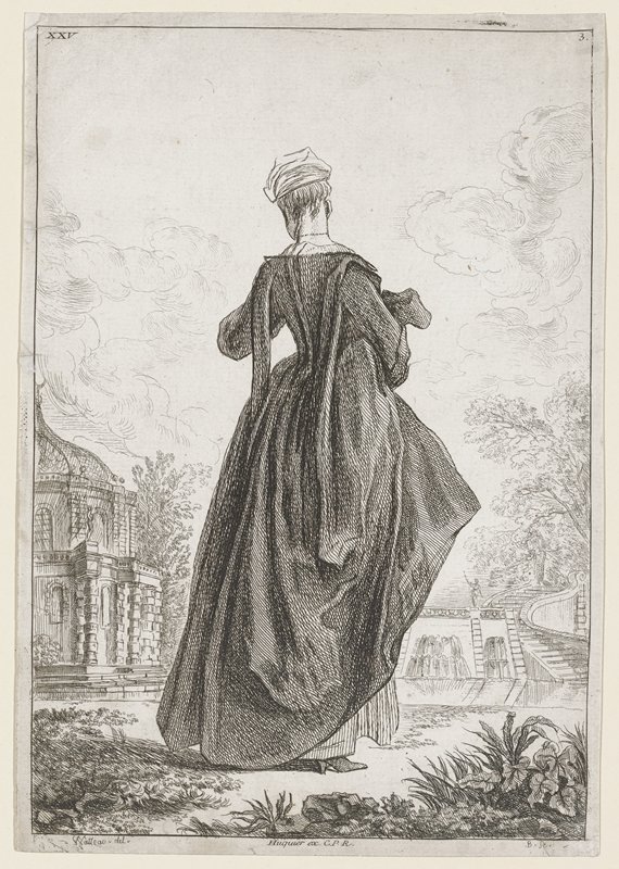 Costume Plate XXV, Antoine Watteau, 18th century