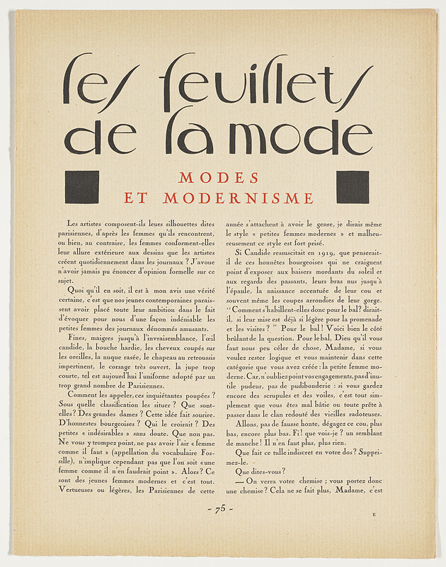 Plate from Les Feuillets d'Art, 1919–20