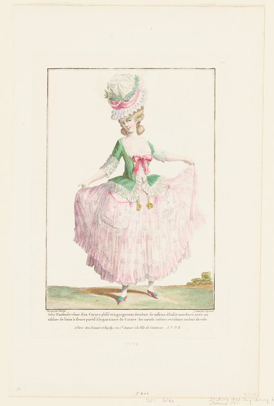 Jolie Danseuse..., from Gallerie Des Modes et Costumes Francais, E. Voysard, 1779