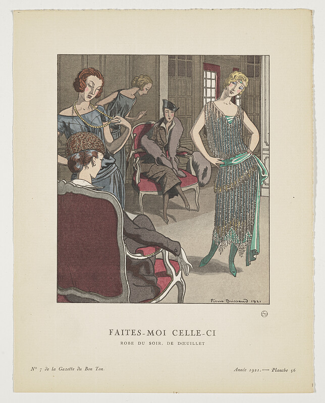 Plate No. 7, Interiers Modernes, from Gazette Du Bon Ton, Lucien Vogel, September 1921