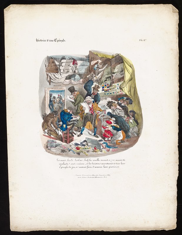 Fashion Plate from Histoire d'une Epingle, Gerard-Fontallard, 19th century