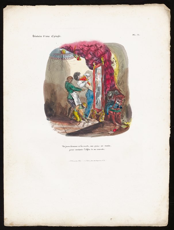 Fashion Plate from Histoire d'une Epingle, Gerard-Fontallard, 19th century