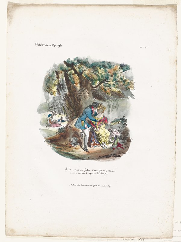 Fashion Plate from Histoire d'une Epingle, Gerard-Fontallard, 19th century