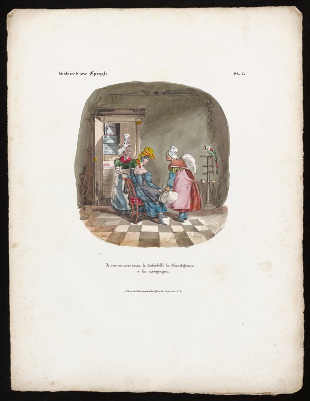 Fashion Plate from Histoire d'une Epingle, Gerard-Fontallard, 19th century