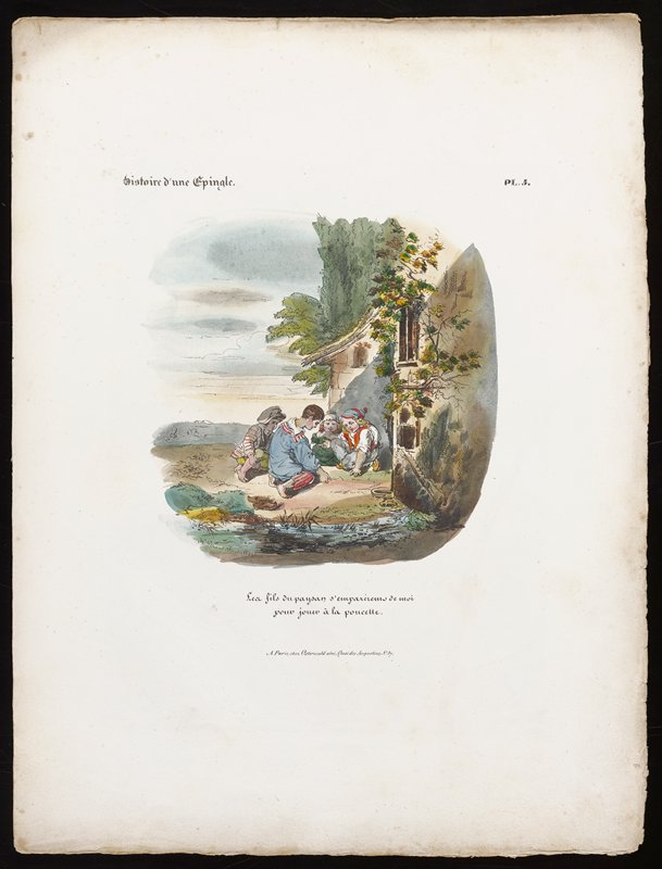 Fashion Plate from Histoire d'une Epingle, Gerard-Fontallard, 19th century