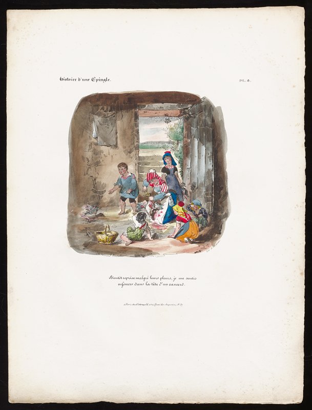 Fashion Plate from Histoire d'une Epingle, Gerard-Fontallard, 19th century