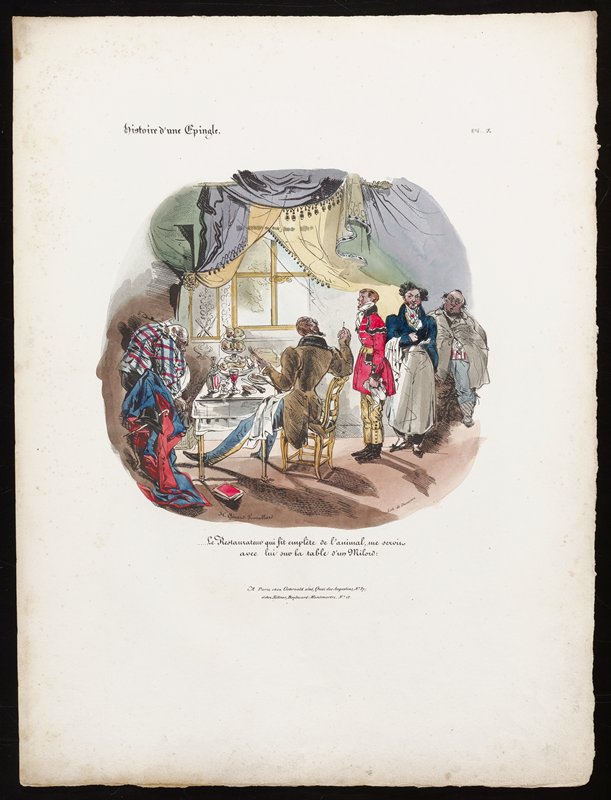 Fashion Plate from Histoire d'une Epingle, Gerard-Fontallard, 19th century