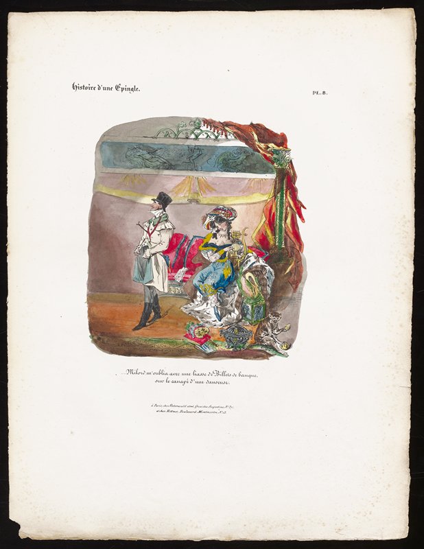 Fashion Plate from Histoire d'une Epingle, Gerard-Fontallard, 19th century