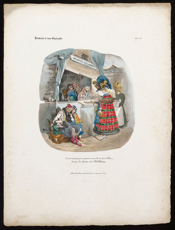 Fashion Plate from Histoire d'une Epingle, Gerard-Fontallard, 19th century
