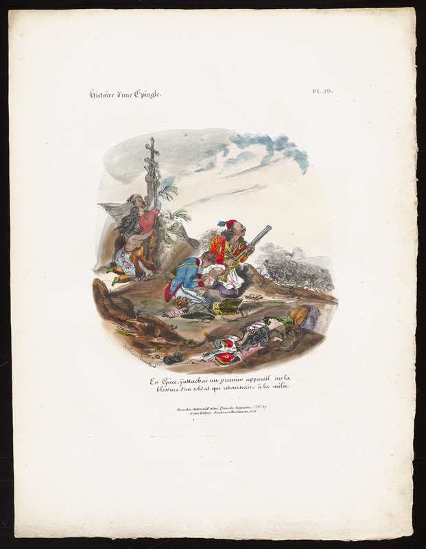 Fashion Plate from Histoire d'une Epingle, Gerard-Fontallard, 19th century
