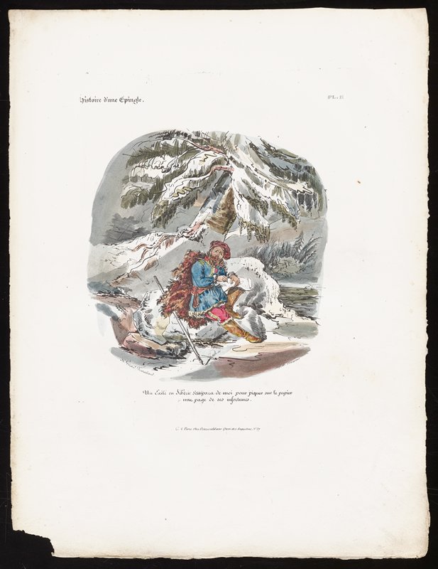 Fashion Plate from Histoire d'une Epingle, Gerard-Fontallard, 19th century