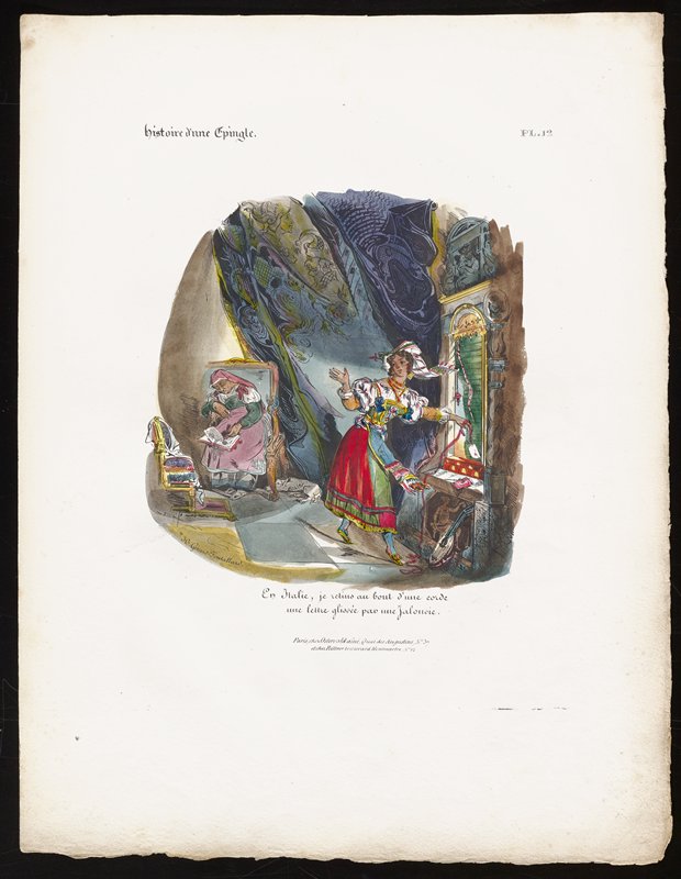 Fashion Plate from Histoire d'une Epingle, Gerard-Fontallard, 19th century