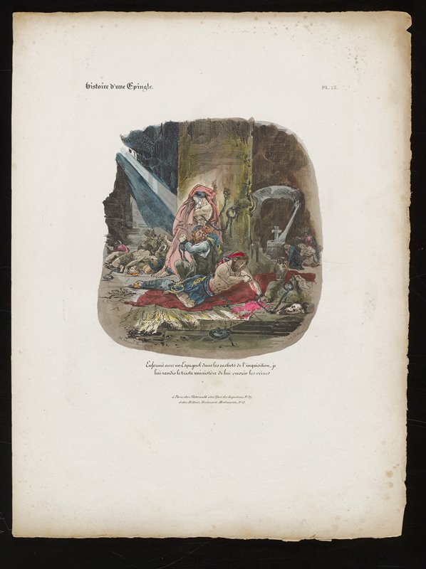 Fashion Plate from Histoire d'une Epingle, Gerard-Fontallard, 19th century