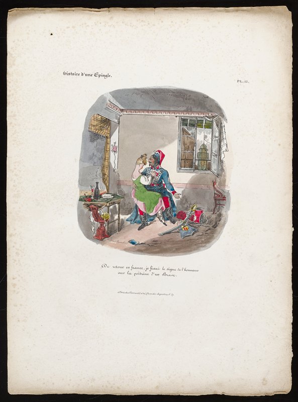 Fashion Plate from Histoire d'une Epingle, Gerard-Fontallard, 19th century