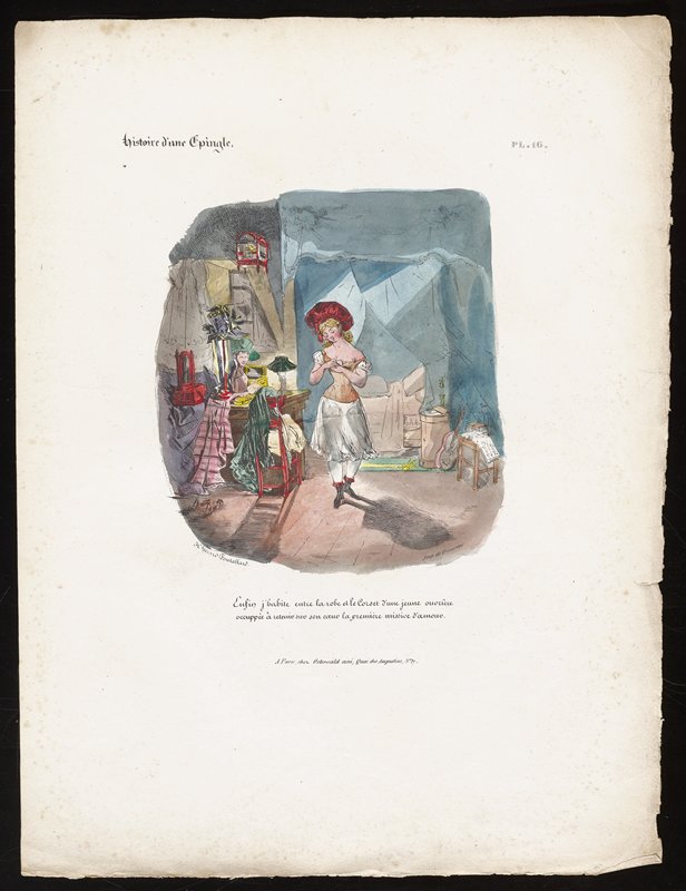 Fashion Plate from Histoire d'une Epingle, Gerard-Fontallard, 19th century