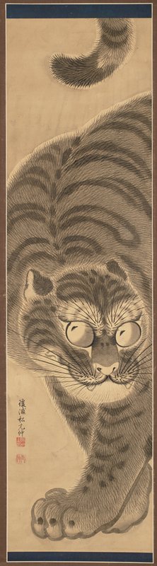 Walking Tiger, Matsui Genshu, late 18th century