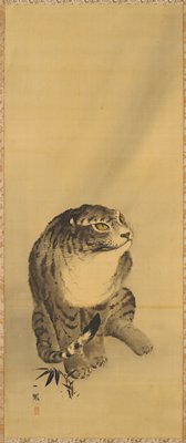 Tiger [left of a pair of Tiger and Dragon], Mori Ippo, 1868
