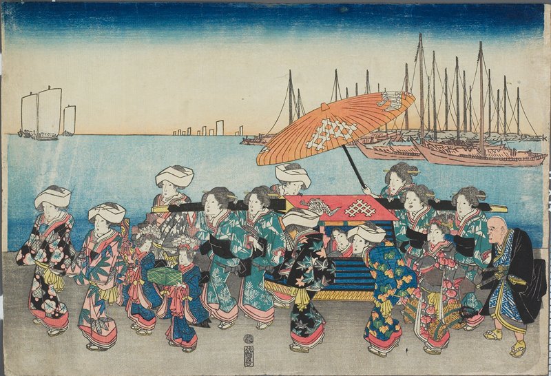 (Wedding Procession), Utagawa Hiroshige, mid 19th century