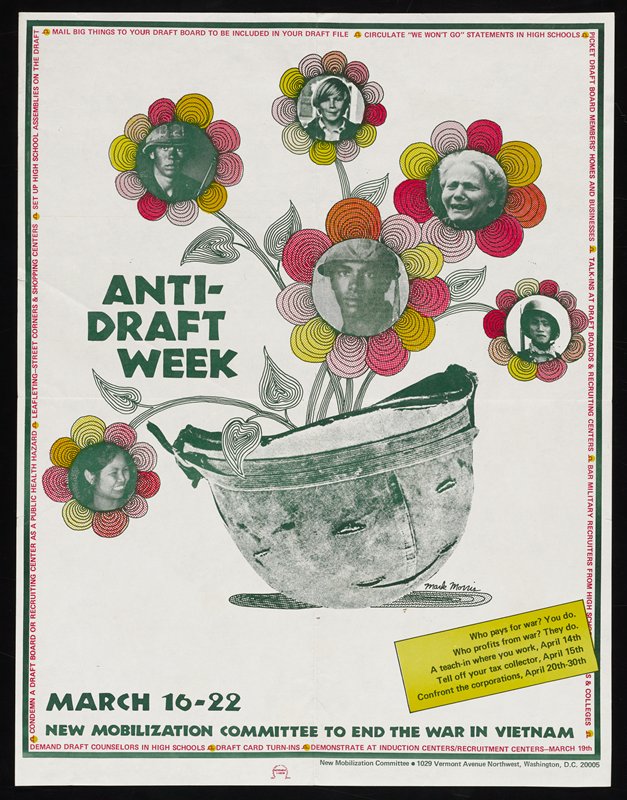 Anti-Draft Week, March 16-22, 1970, Mark Morris, 1970