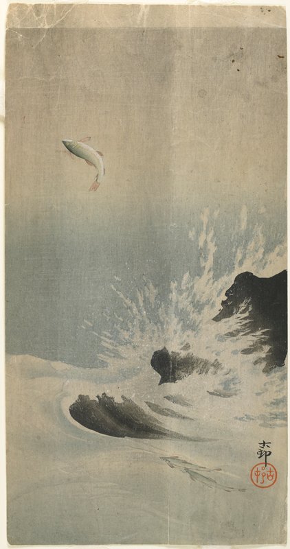 Leaping Fish, Ohara Shōson, before 1912