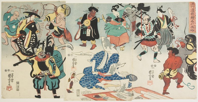 Popular Ōtsu-e Phenomenon, Utagawa Kuniyoshi, 1848