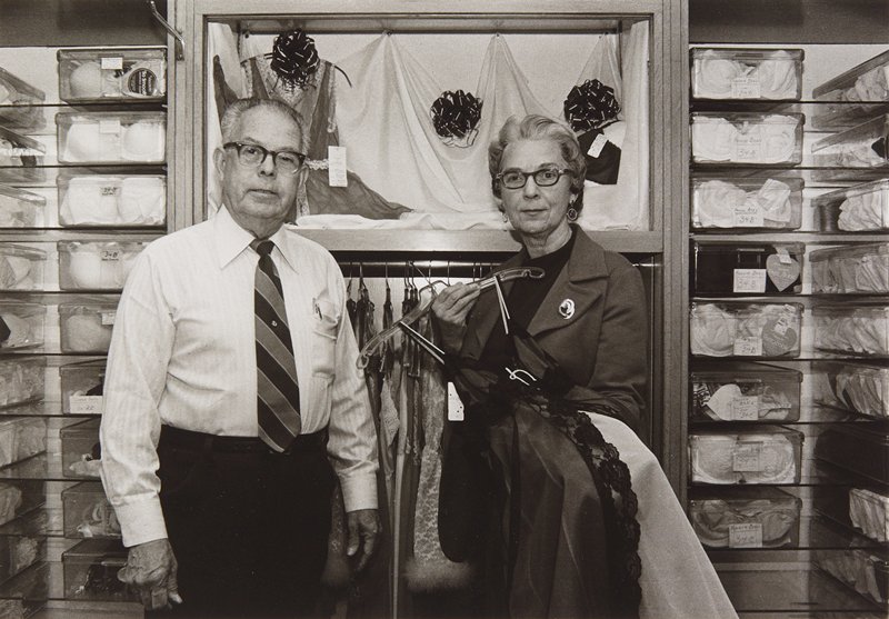 Mr. and Mrs. Wood, Ethel Wood's Intimate Apparel, Susan kae Grant, c. 1975