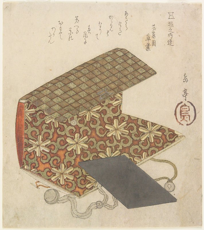 Patterned Folder for Horinouchi Circle, Yashima Gakutei, mid 19th century