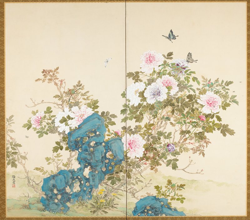 絵画 Spring in the valley Spring [left of a pair of Flowers and Insects of Spring and Fall
