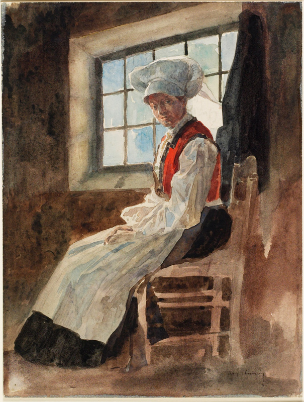 Scandinavian Peasant Woman in an Interior, Alexandre Lunois, c. 1906