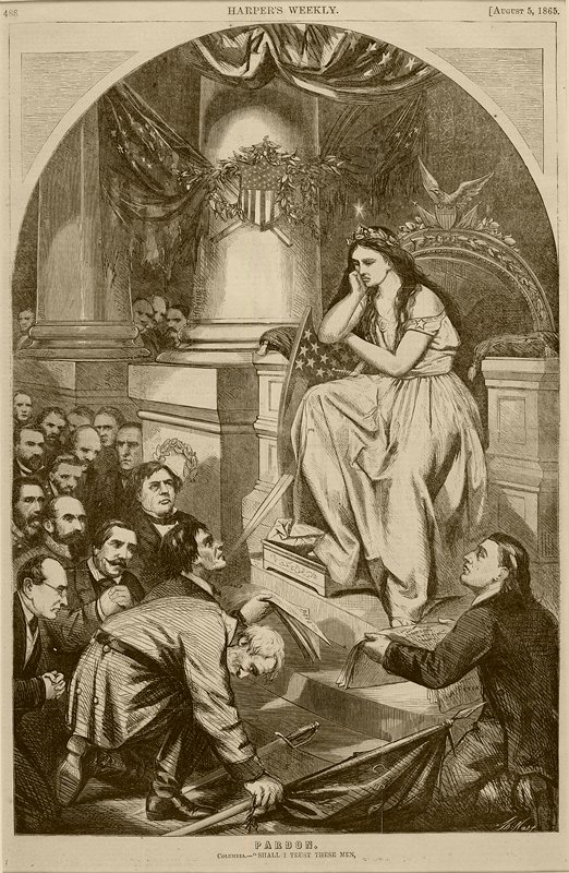 Pardon, from Harper's Weekly, after Thomas Nast, August 5, 1865