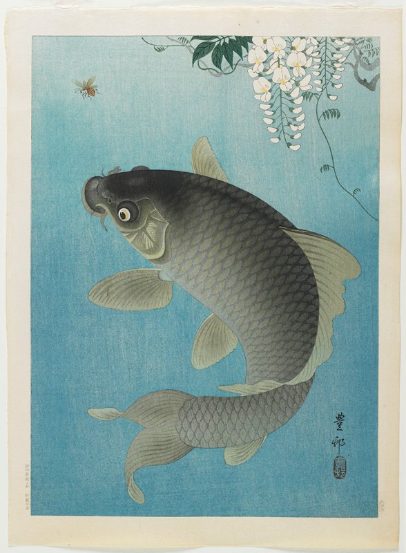 Carp Leaping, Ohara Shōson, c. 1928–1930