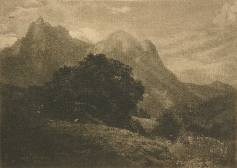 Mountain Landscape, Hans Watzek, January 1906