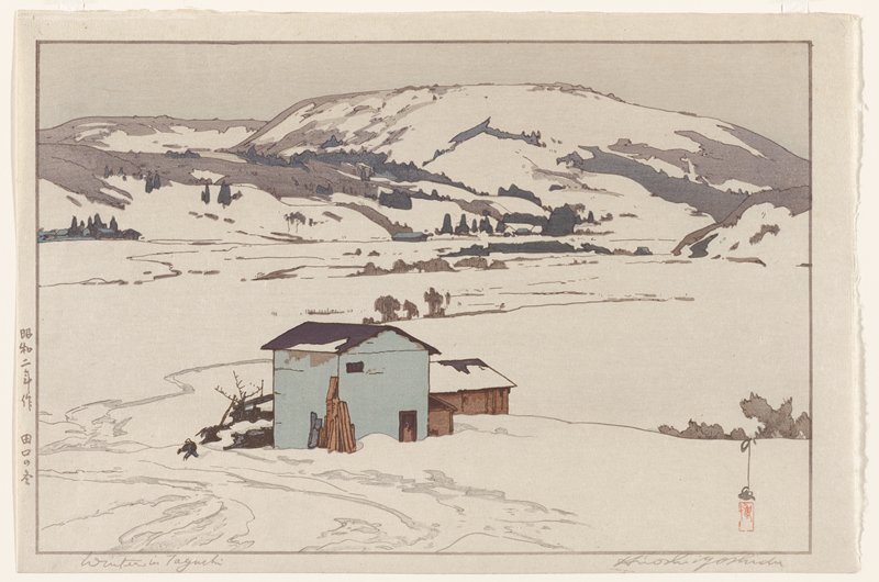 Winter in Taguchi, Yoshida Hiroshi, 1927