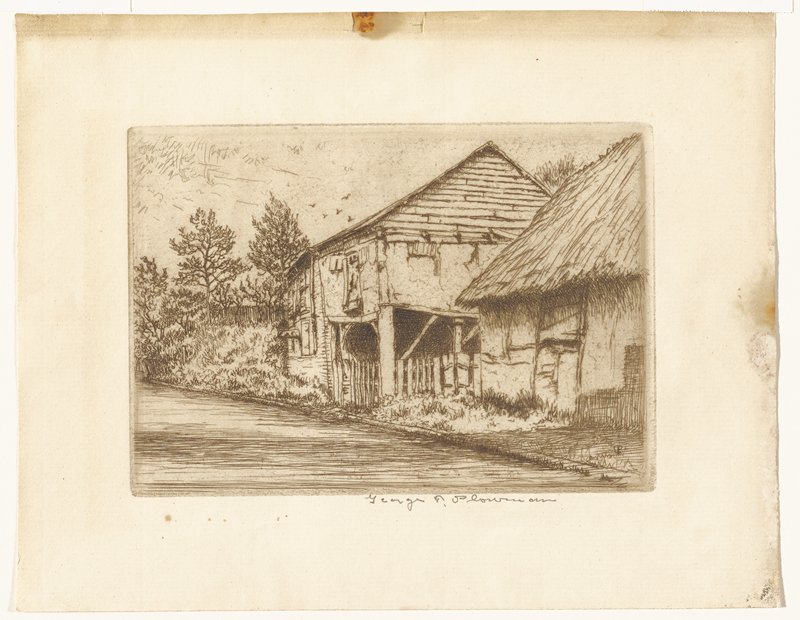 Без названия [old barns], George Taylor Plowman, XIX–XX века