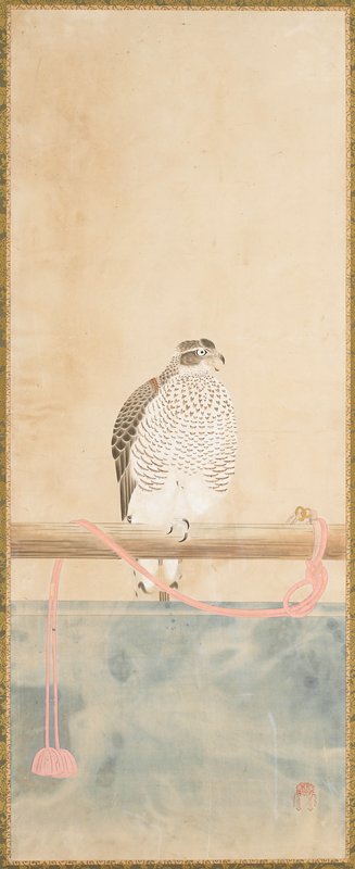 Hawk, signed Tosa Mitsuoki, 17th century