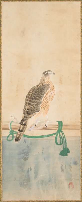 Hawk, signed Tosa Mitsuoki, 17th century