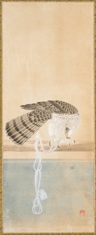 Hawk, signed Tosa Mitsuoki, 17th century