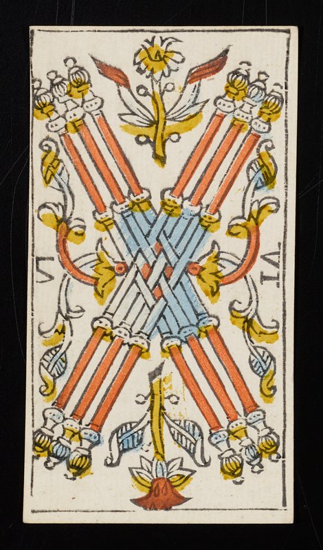 Six of Batons, Claude Burdel, 1751