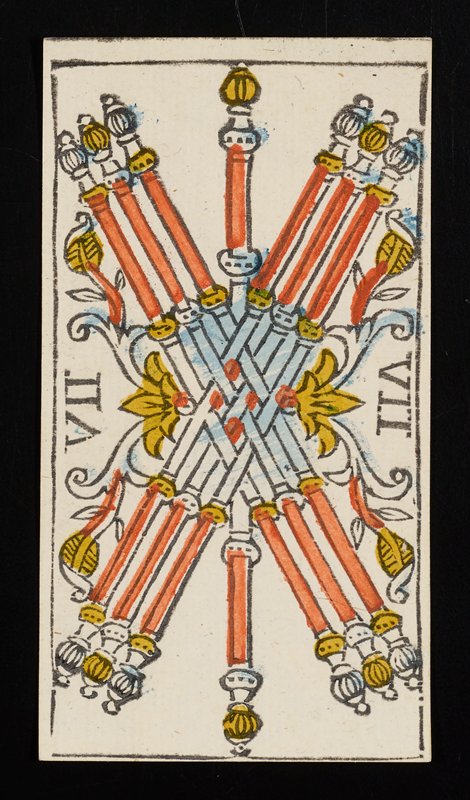 Seven of Batons, Claude Burdel, 1751