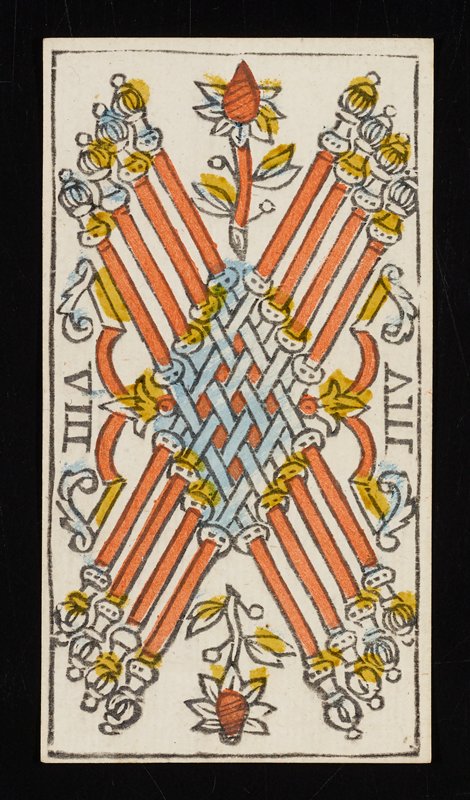 Eight of Batons, Claude Burdel, 1751