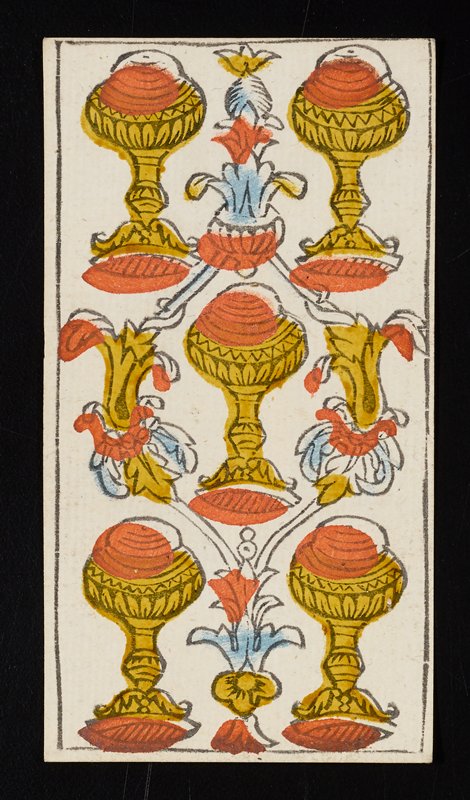 Five of Cups, Claude Burdel, 1751