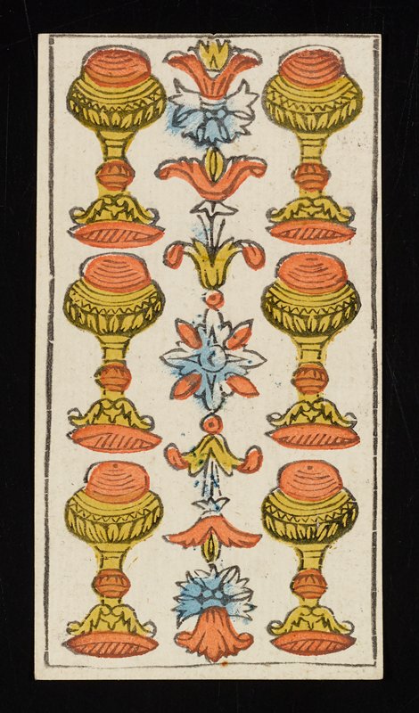 Six of Cups, Claude Burdel, 1751