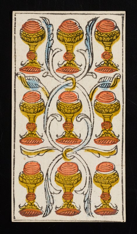 Nine of Cups, Claude Burdel, 1751