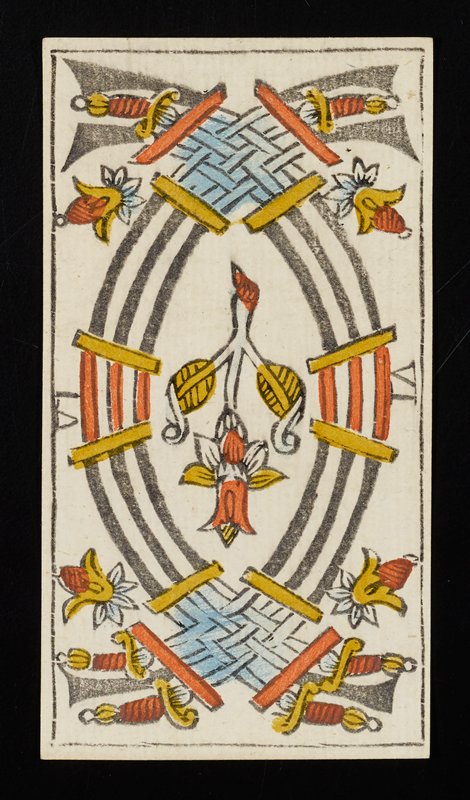 Six of Swords, Claude Burdel, 1751