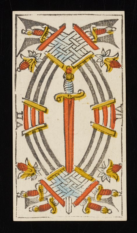 Seven of Swords, Claude Burdel, 1751