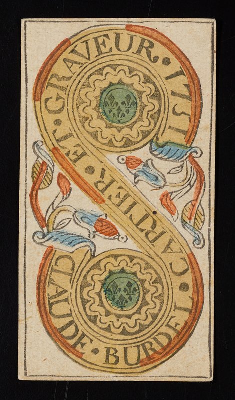 Two of Coins, Claude Burdel, 1751