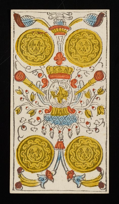 Four of Coins, Claude Burdel, 1751